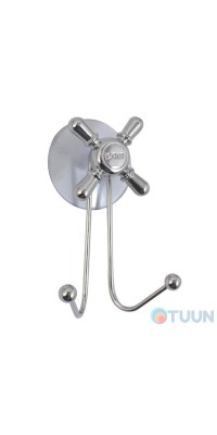 Arino Ventil double hook, steel, chrome