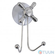 Arino Ventil double hook, steel, chrome
