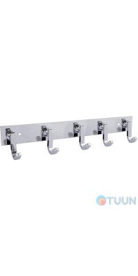 Trento Moderno Grande 5-hook coat rack, chrome