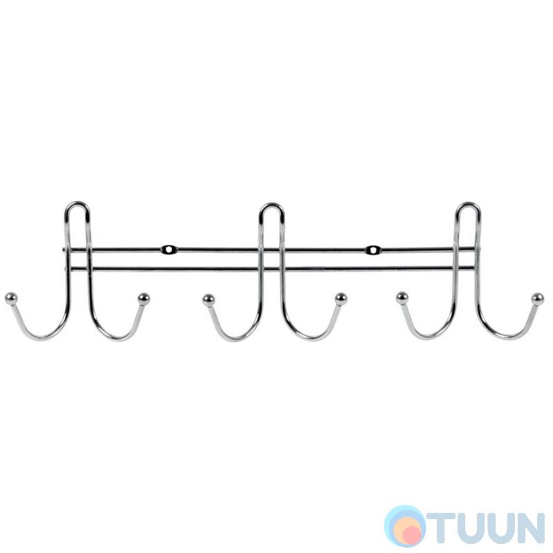 Clothes hanger with six hooks chrome W4002A