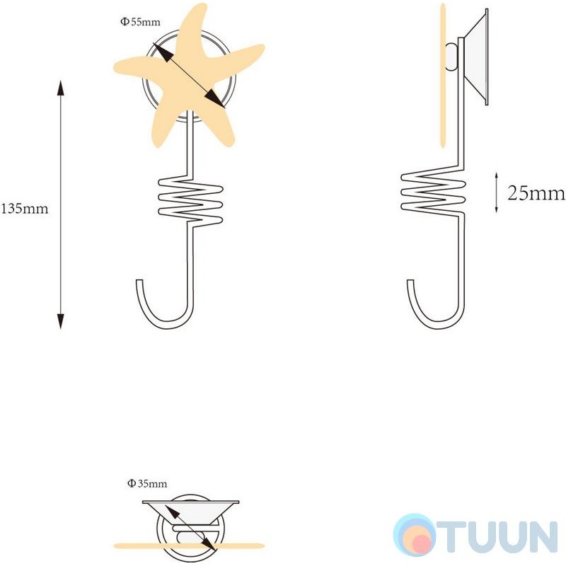 White Starfish Hook 2339