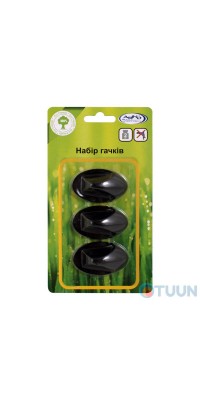 Arino SK8 hook set, 3 pieces, black, blister