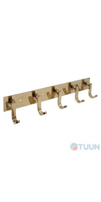 Trento Moderno Grande Oro 5-Hook Hanger, Gold