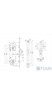 Comit 81633 Mechanism for the sum of nickel mcs 96mm. (corresponding bar with a bumper)