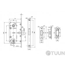 Comit 81698 Механизм магнитный уже сумм. белый мц 96мм.+ ответная планка