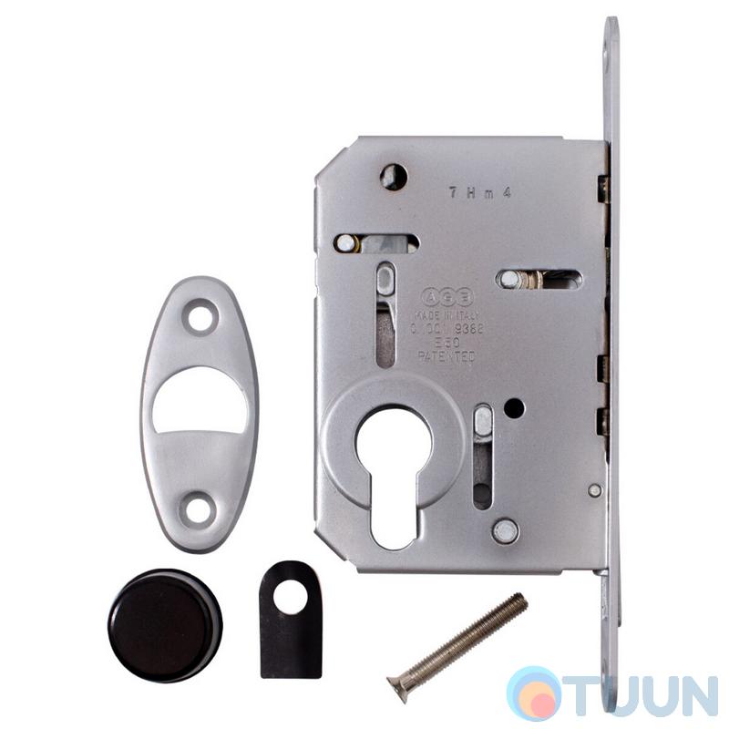 AGB sliding door mechanism Art. B089825034 Scivolla Tre CLASS for cylinder matt chrome