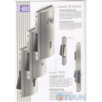 Bonaiti Art N92 Механізм вж + завіси (для скла) мат. нікель (B. ALEX)