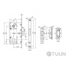 Comit 81701 Механизм замка магнитный никель мц 85мм + ответная планка