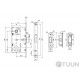 Comit 81701 Механизм замка магнитный никель мц 85мм + ответная планка