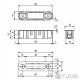 Matching bar for AGB lock Art. B024043078 Touch, for aluminum boxes, gray