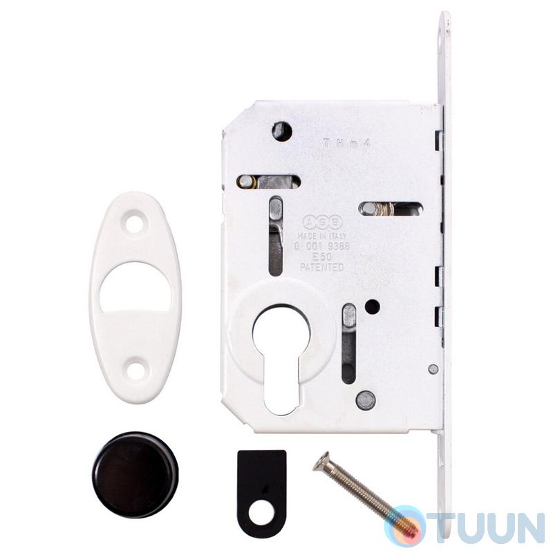 AGB sliding door mechanism Art. B0898250FM Scivolla Tre CLASS for cylinder matte white