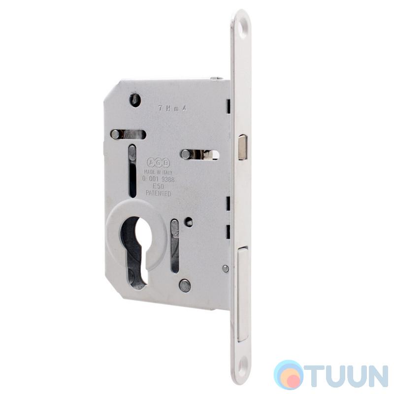 AGB sliding door mechanism Art. B0898250FM Scivolla Tre CLASS for cylinder matte white
