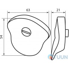 BRUNO CP chrome indicator handle