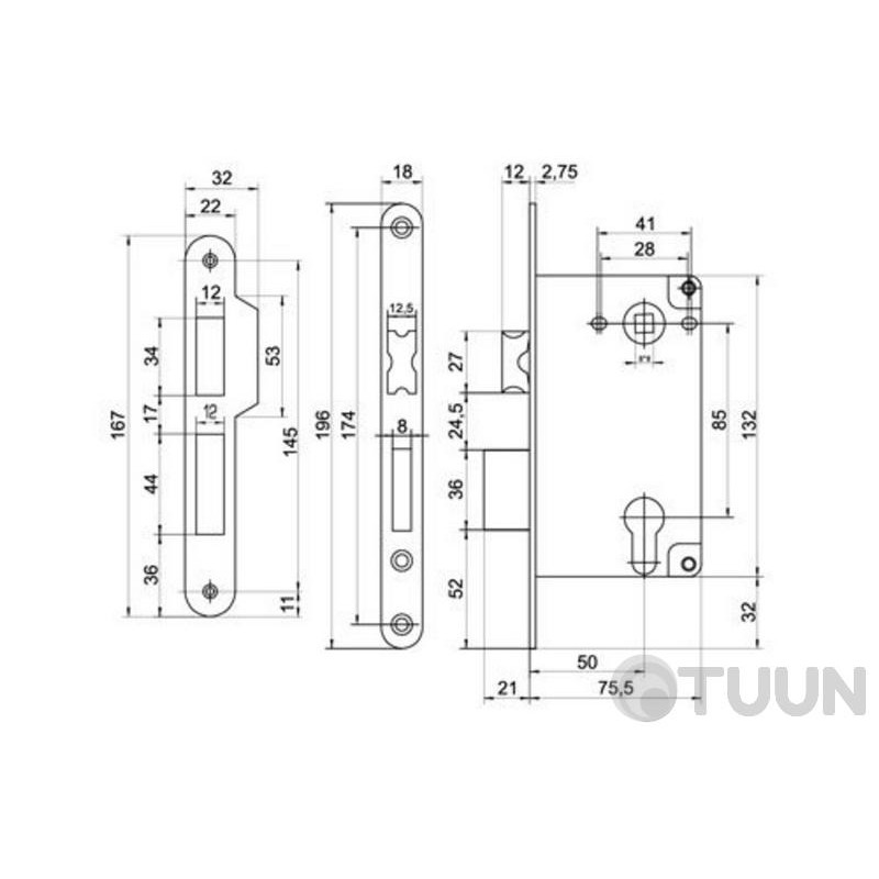 Comit 285 CP 85mm chrome lock