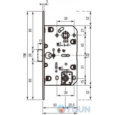 AGB Art. B011025091 Механізм Mediana Evolution білий вж 96мм