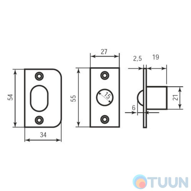 Ball lock BRUNO half brass