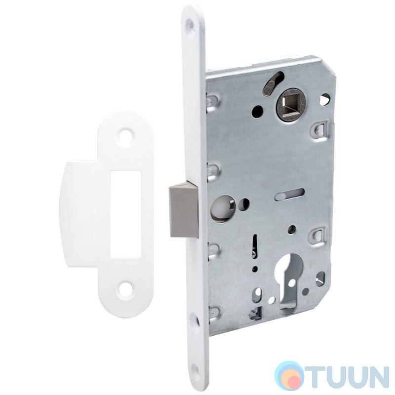 Comit 81695 Механизм замка белый мц 85мм (ответная планка с отбойником)