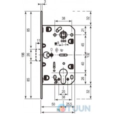 AGB Art. B011035006 Механізм Mediana Evolution під циліндр нікель 85мм