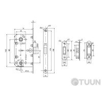 Comit 81696 Механізм магнітний вж сум. хром мц 96мм.+ відповідна планка