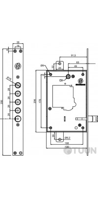 Механизм замка Securemme 2503LCR0328S67