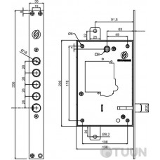 Механизм замка Securemme 2503LCR0328S67