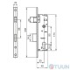 Narrow profile lock housing BRUNO 153 22-25 mts85 chrome