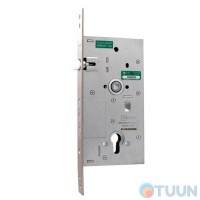 Buonelle B2349USC6085 3-bolt lock mechanism with latch, for 85mm MC cylinder, chrome