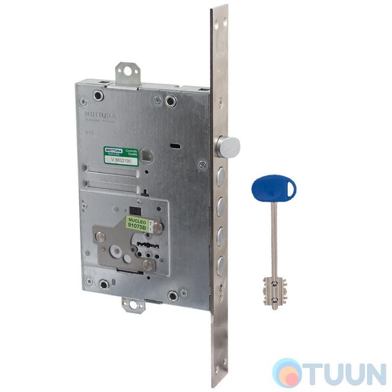 Mottura Art. 52J535G8B05DCWM 4-bar lock with safety catch, handle, right bar 6cm