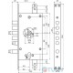 Mottura Art. 3D787R80005CS 4-bolt lock with deadbolt and additional lock for Euro cylinder right folding key
