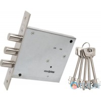 BRUNO 1278 5cl chrome mortise mortise lock BRUNO 1278 5cl chrome mortise mortise lock