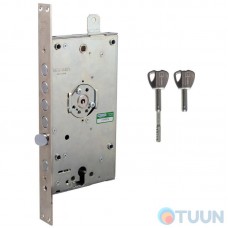 Mottura Art. 3D787L80005CS 4-bolt lock with deadbolt and additional lock for Euro cylinder left-hand folding key