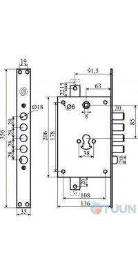Lock mechanism Securemme 2603LCR0328CXX