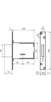 Mottura Art. 40701500053 Замок 1-риг малый хром