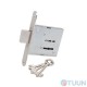 BRUNO 755F mortise lock 3-piece matte chrome