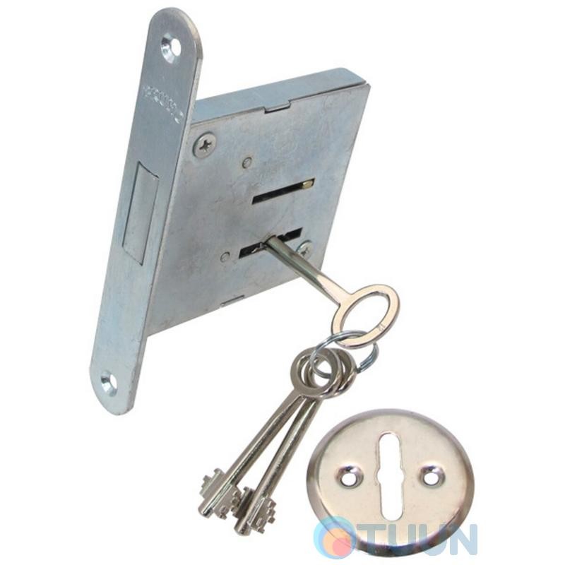 BRUNO 755F mortise lock 3-piece matte chrome