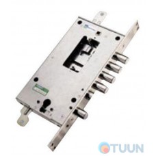 Mottura Art. 54N897SP8RS54 4-bolt lock with latch, key and additional lock for Euro cylinder