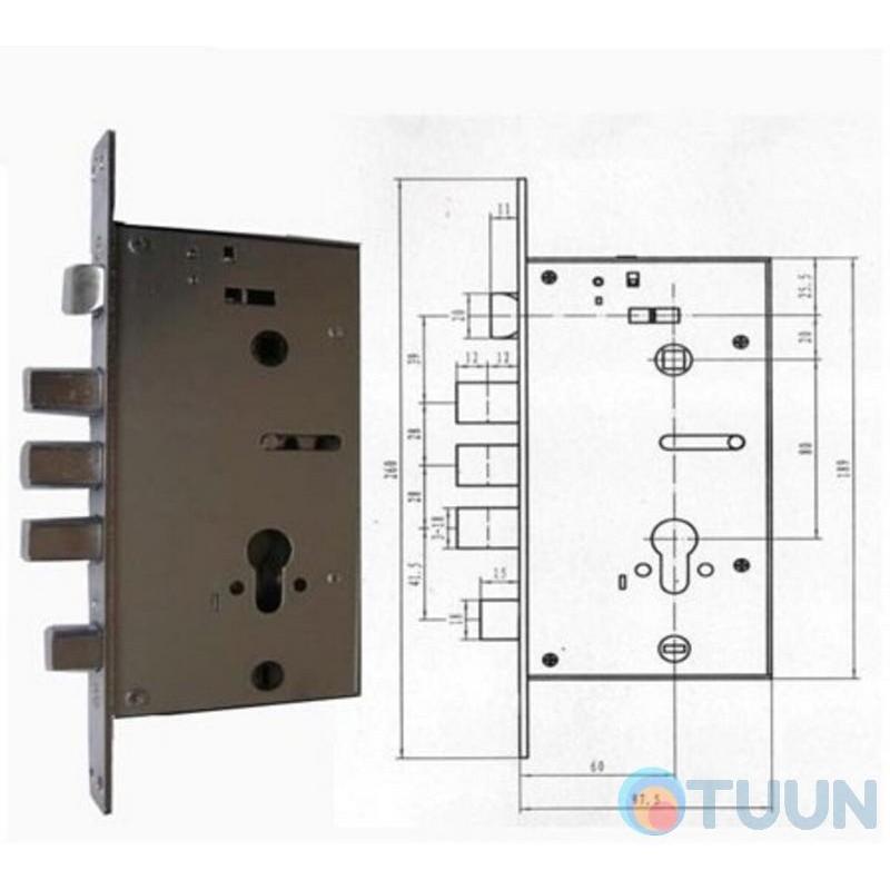 BRUNO BR-80 mechanism, brass, right