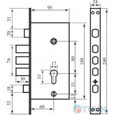 BRUNO BR-80 mechanism, brass, right