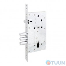 Замок для входной двери Securemme 2061UCL6028 3-х ригельный с защелкой, под цилиндр, мц 85 мм (без соответствующей планки)