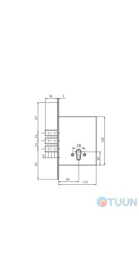 Securemme 2069UCR60XX Cylinder lock 3-rig.