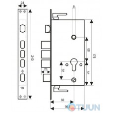BRUNO BR-61 mechanism matte nickel right