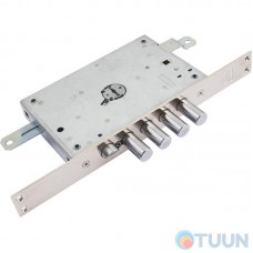 Mottura art. 52J771BSRN5DCWM 4-bar lock with safety catch, handle, left bar 6cm
