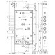 Mottura Art. 54797TBDR56 4-bolt lock with latch and additional lock for Euro cylinder (without overlays)