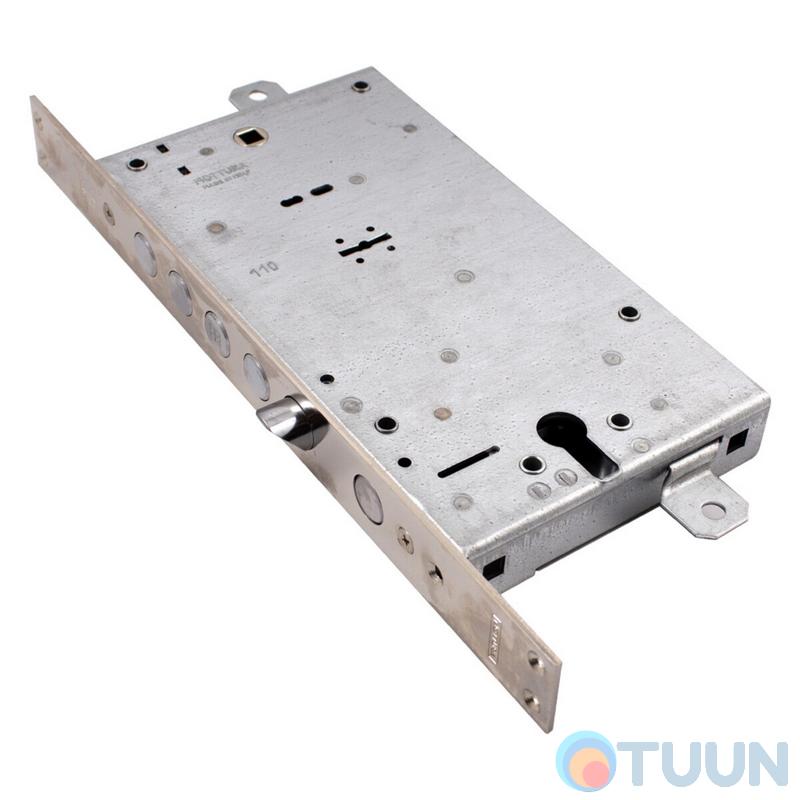 Mottura Art. 54797TBDR56 4-bolt lock with latch and additional lock for Euro cylinder (without overlays)