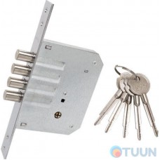 BRUNO 189-4MF mortise lock 5cl chrome (cross-shaped)