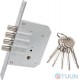 BRUNO 189-4MF mortise lock 5cl chrome (cross-shaped)