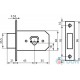 BRUNO 156F 5-hole mortise lock chrome (cross-shaped)