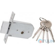 BRUNO 156F 5-hole mortise lock chrome (cross-shaped)