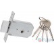 BRUNO 156F 5-hole mortise lock chrome (cross-shaped)