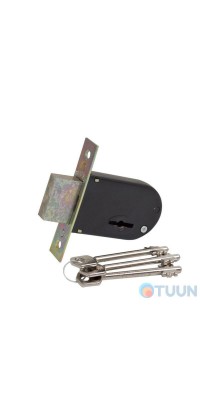 BRUNO 157F 3-piece mortise lock chrome